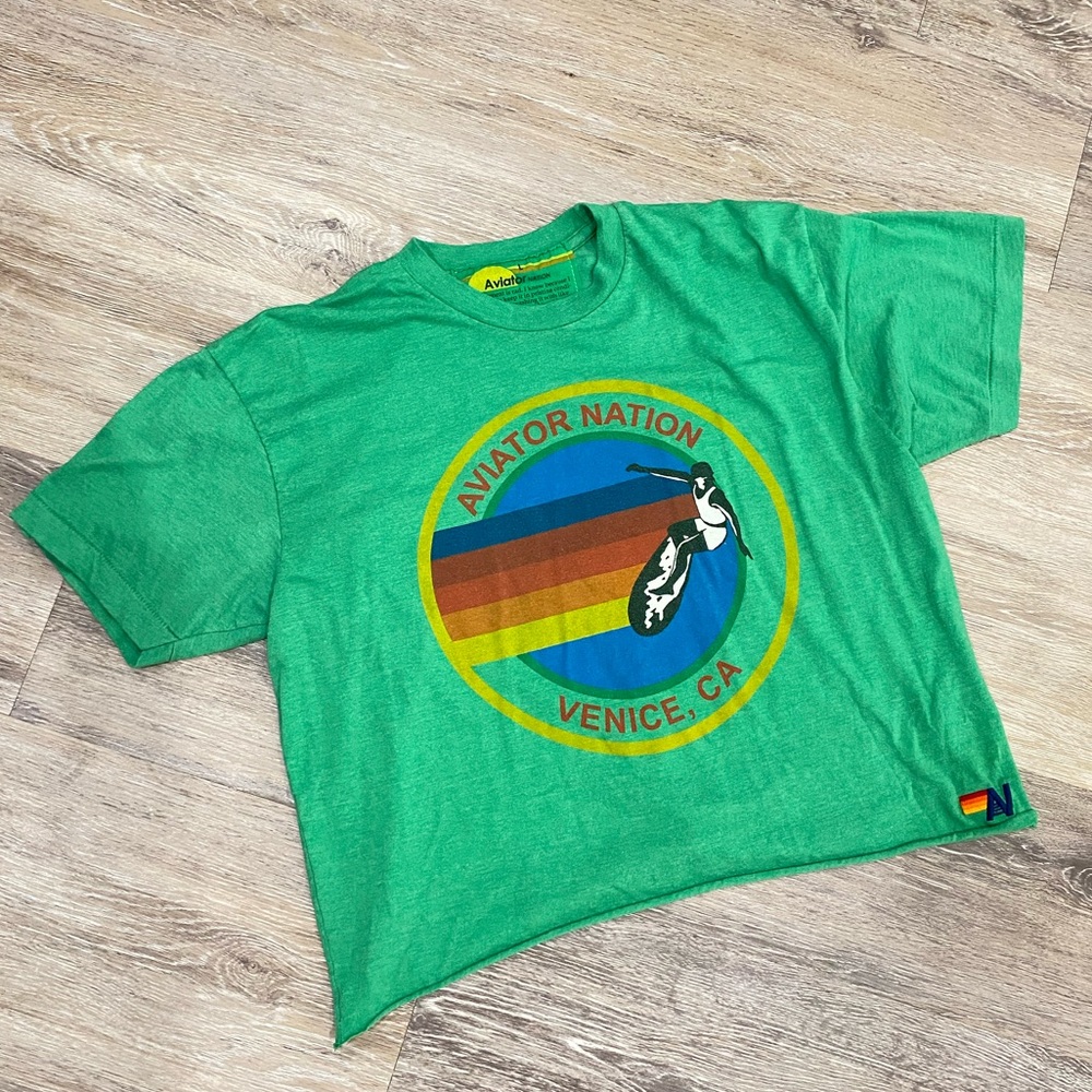 AV Nation Surfer Logo Venice Boyfriend Tee